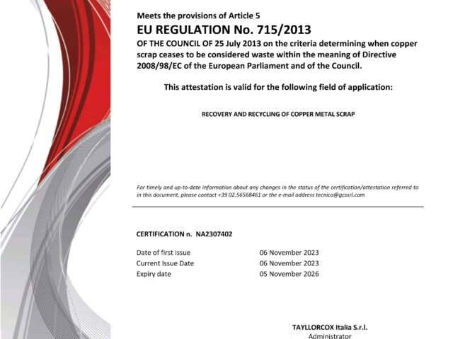 CERTIFIKAT 715