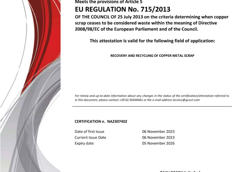 CERTIFIKAT 715
