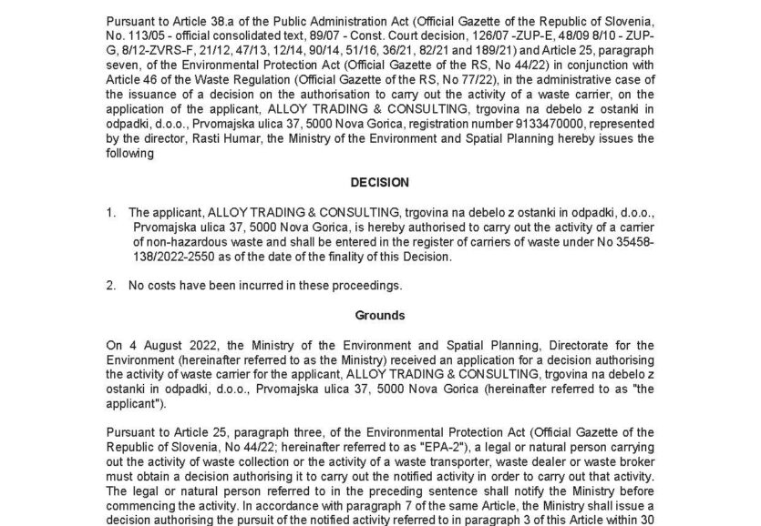 Carrier of non-hazardous waste Authorisation_Page_1 Carrier of non-hazardous waste Authorisation_Page_1